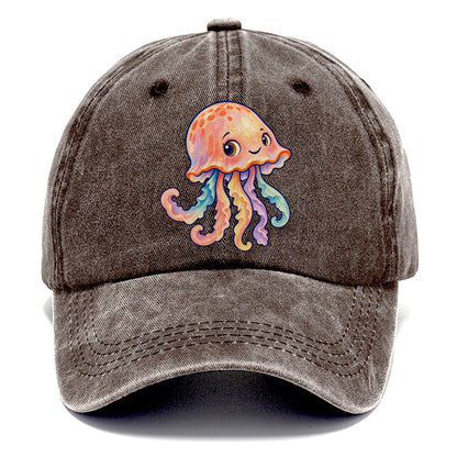 Jellyfish Bell Tilt Sea Sprite Classic Cap – Brown