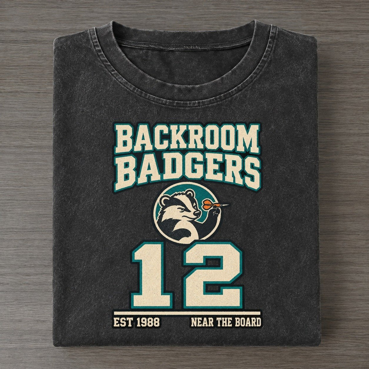 Badger Darts Sunday Nobodies Vintage T-shirt – Black