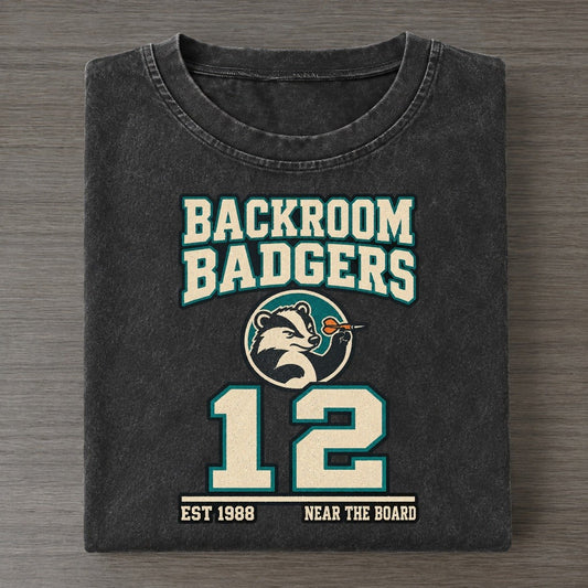 Badger Darts Sunday Nobodies Vintage T-shirt – Black