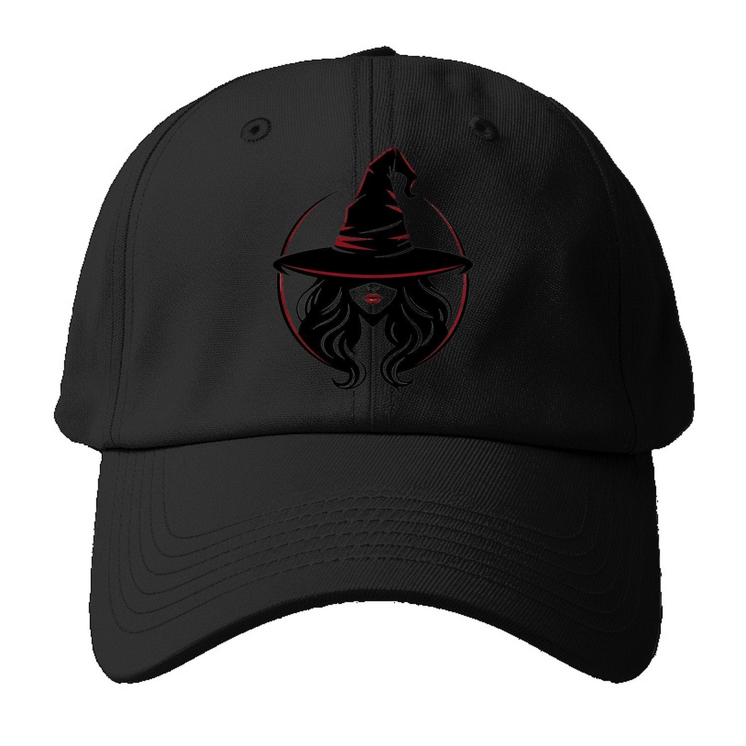 Witch Silhouette Baseball Cap – Black