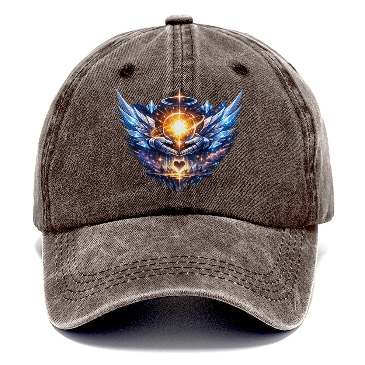 Robotic Hands Glowing Orb Classic Cap – Brown