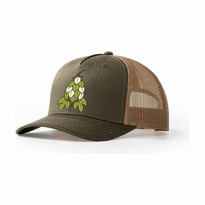 Hop Cone Botanical Homebrewing Trucker Hat – Olive Khaki