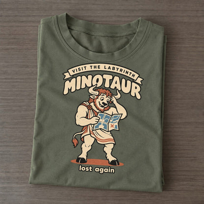 Minotaur Olympus Gift Shop Classic T-shirt – Army Green