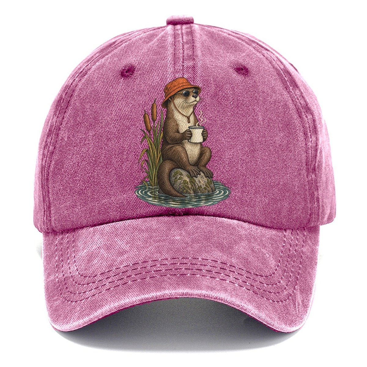 Otter Coffee Break Slow Camp Club Classic Cap – Dusty Rose