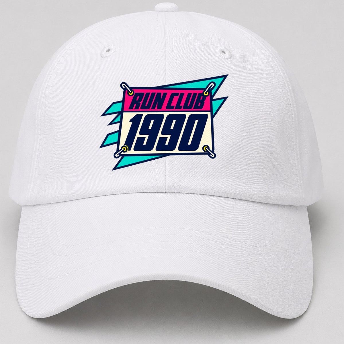 Race Bib 1990 Run Club 90S Running Clubs Baseball Cap – White