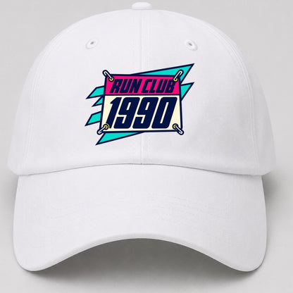 Race Bib 1990 Run Club 90S Running Clubs Baseball Cap – White