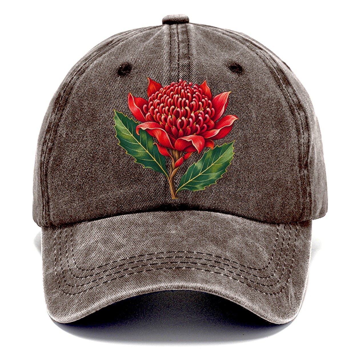 New South Wales Waratah Bloom Australia Cultural Icons Classic Cap – Brown