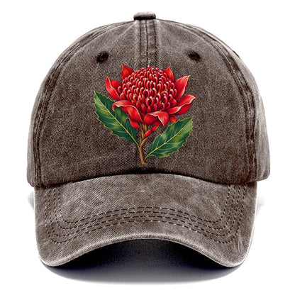 New South Wales Waratah Bloom Australia Cultural Icons Classic Cap – Brown