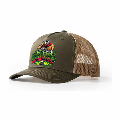 Reading The Green Golf Life Trucker Hat – Olive Khaki