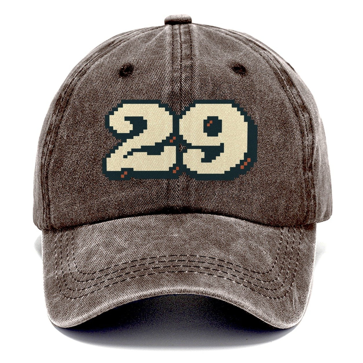 Pixel Art Number 29 Classic Cap – Brown