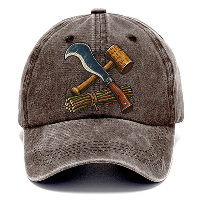Hedgelayer Billhook Mallet And Hazel Rods Uk Culture Heritage Classic Cap – Brown