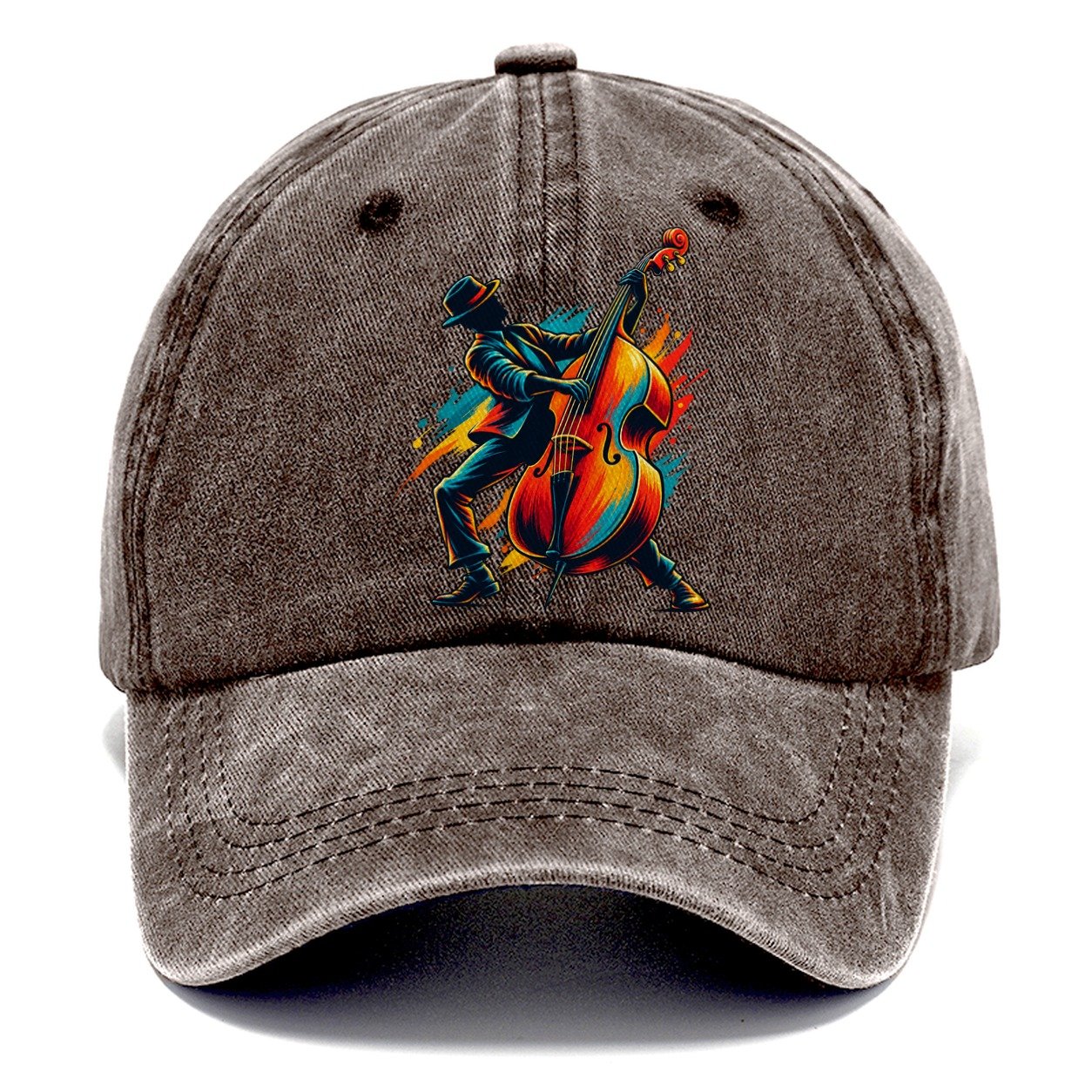 Double Bass Icon Music Instruments Classic Cap – Brown