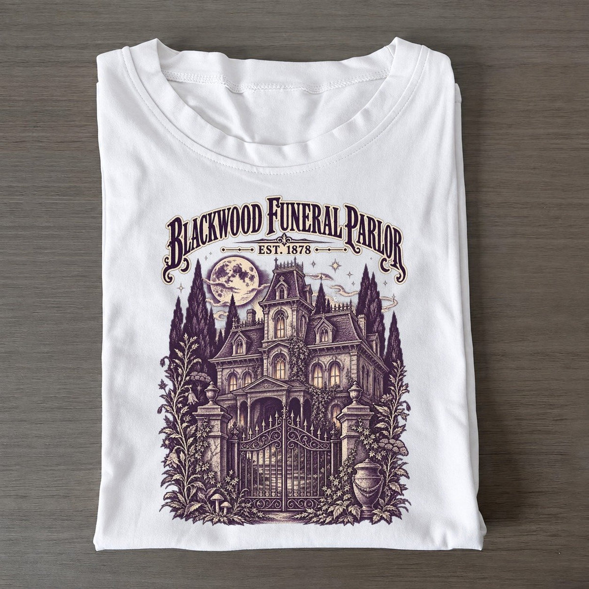 Blackwood Funeral Parlor Midnight Haunt Classic T-shirt – White