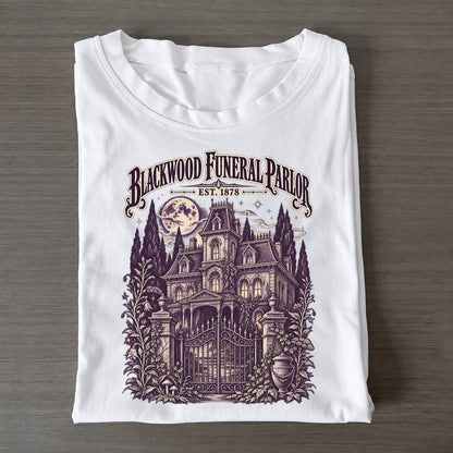 Blackwood Funeral Parlor Midnight Haunt Classic T-shirt – White