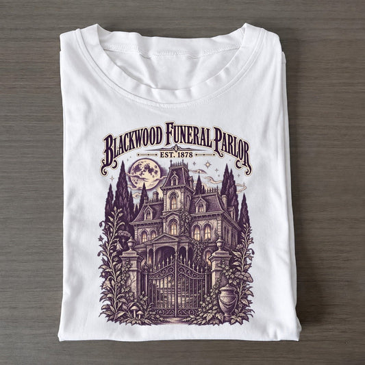 Blackwood Funeral Parlor Midnight Haunt Classic T-shirt – White