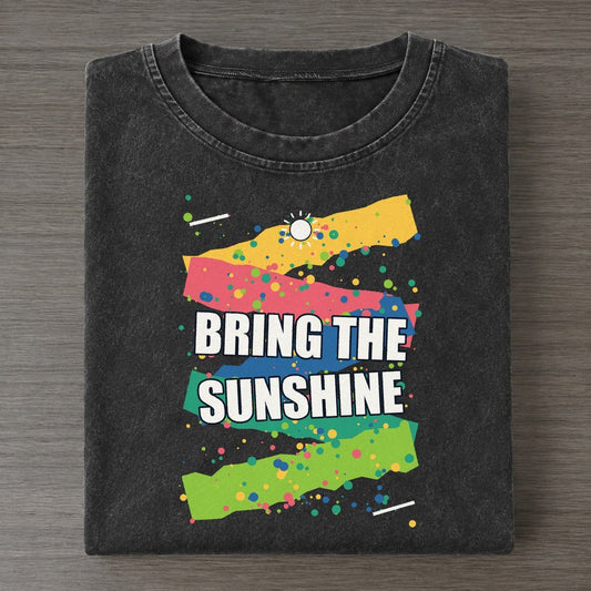 Bring The Sunshine Colorburst Uplift Vintage T-shirt – Black
