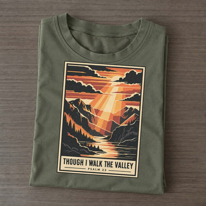 Though I Walk The Given Light Classic T-shirt – Army Green