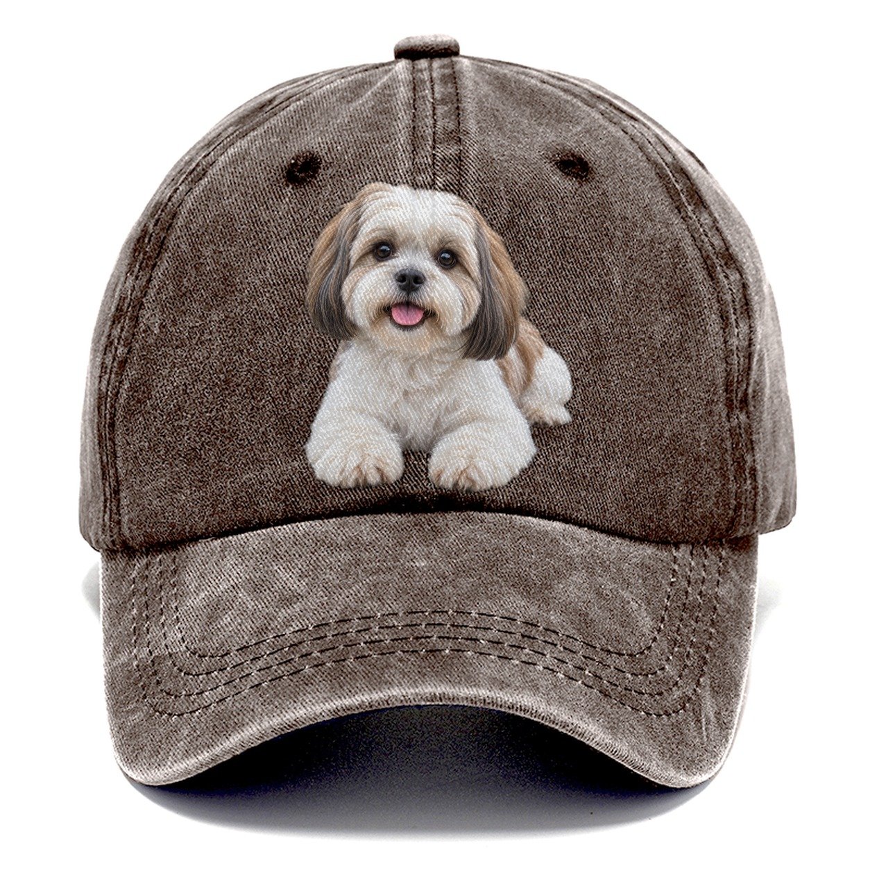 Shih Tzu Lying Down Top Breeds Classic Cap – Brown