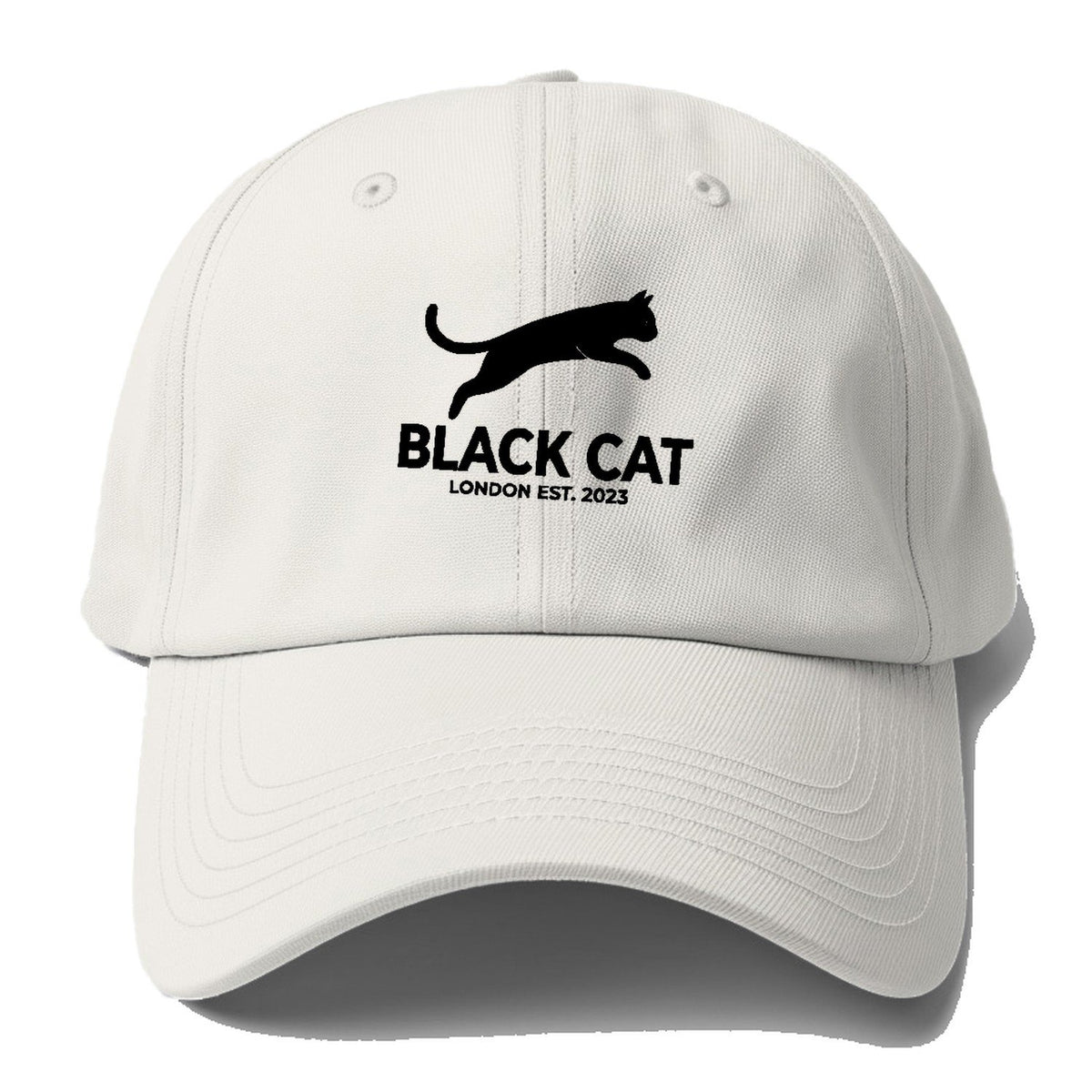 Black Cat London Est. 2023 Baseball Cap – Off White