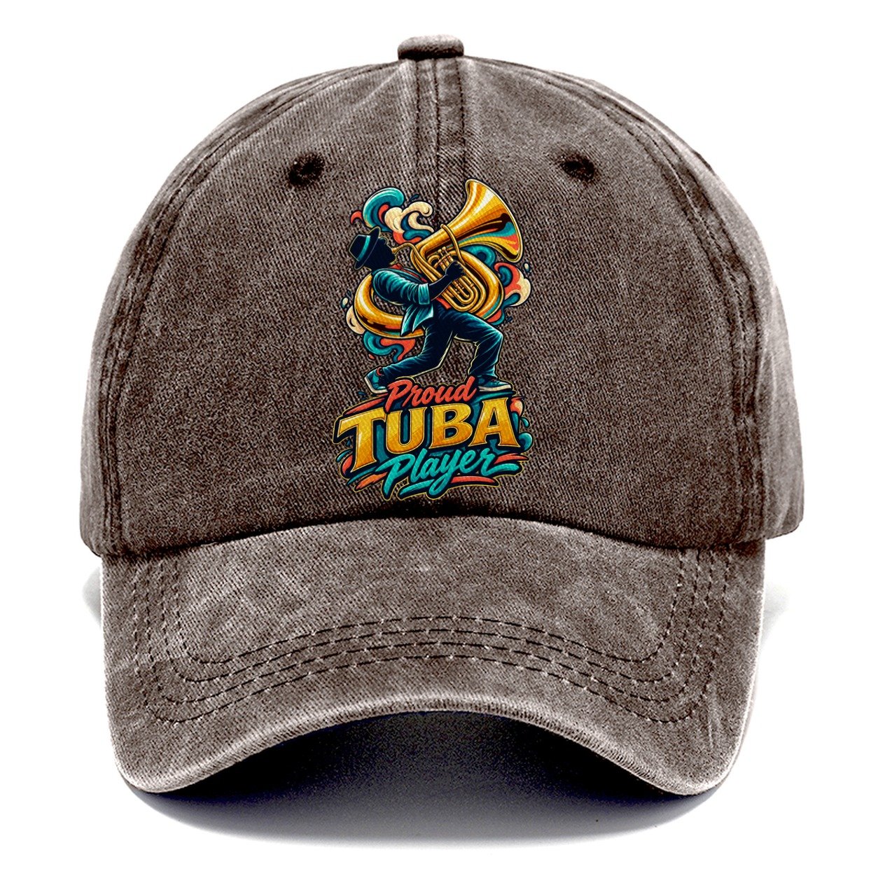Proud Tuba Player Music Instruments Classic Cap – Brown