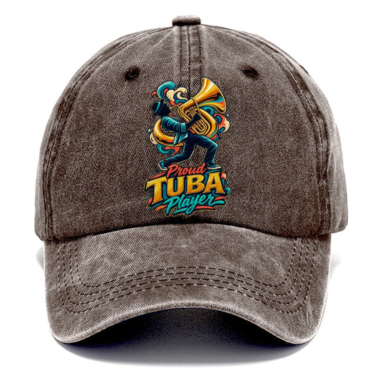 Proud Tuba Player Music Instruments Classic Cap – Brown