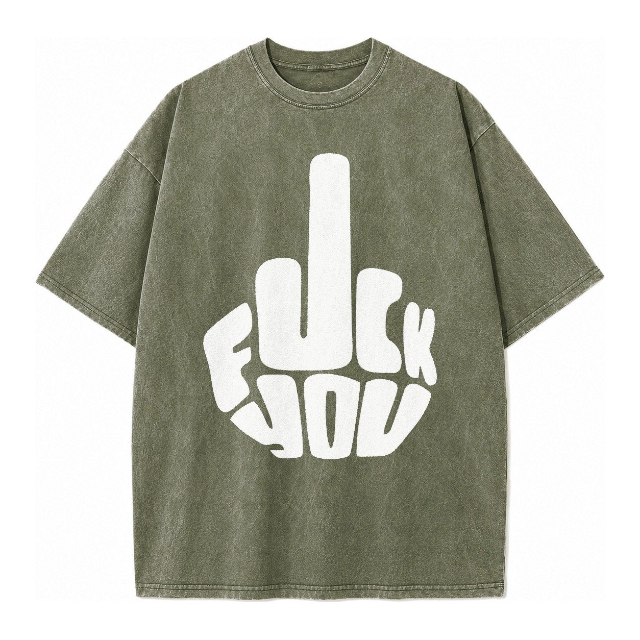 Fuck You Vintage T-shirt – Army Green