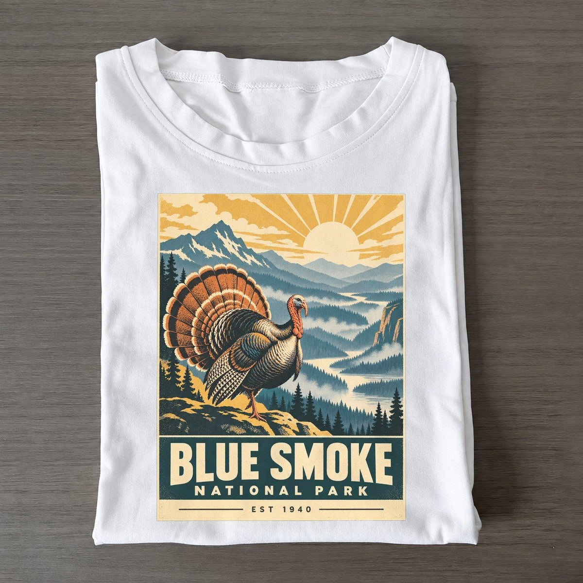 Blue Smoke Nowhere National Parks Classic T-shirt – White