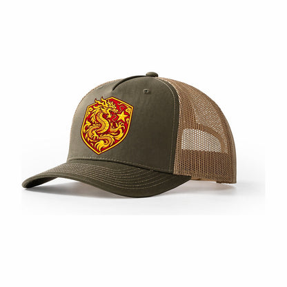 Vietnam Minimal Emblem Country Logos Trucker Hat – Olive Khaki