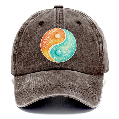 Botanical Yin Yang Classic Cap – Brown