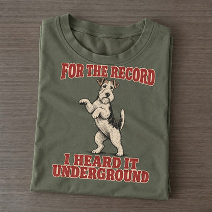 Wire Fox Terrier Dog Declarations Classic T-shirt – Army Green
