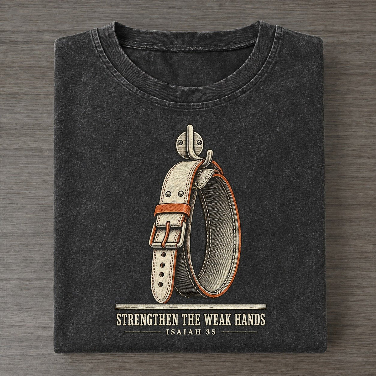 Strengthen The Weak Hands The Rep Counter Vintage T-shirt – Black