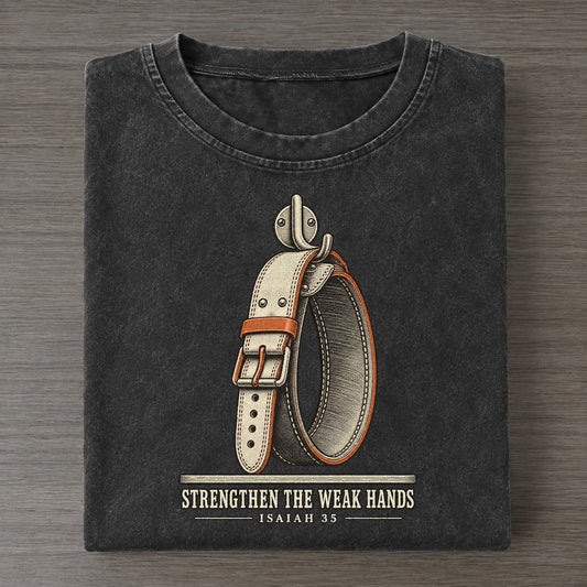 Strengthen The Weak Hands The Rep Counter Vintage T-shirt – Black