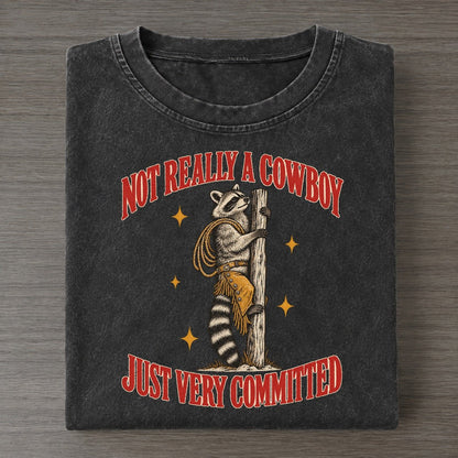 Just Very Committed Unhinged Affirmations Vintage T-shirt – Black