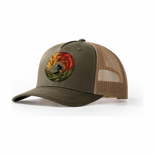 Surfer Barrel Trucker Hat – Olive Khaki