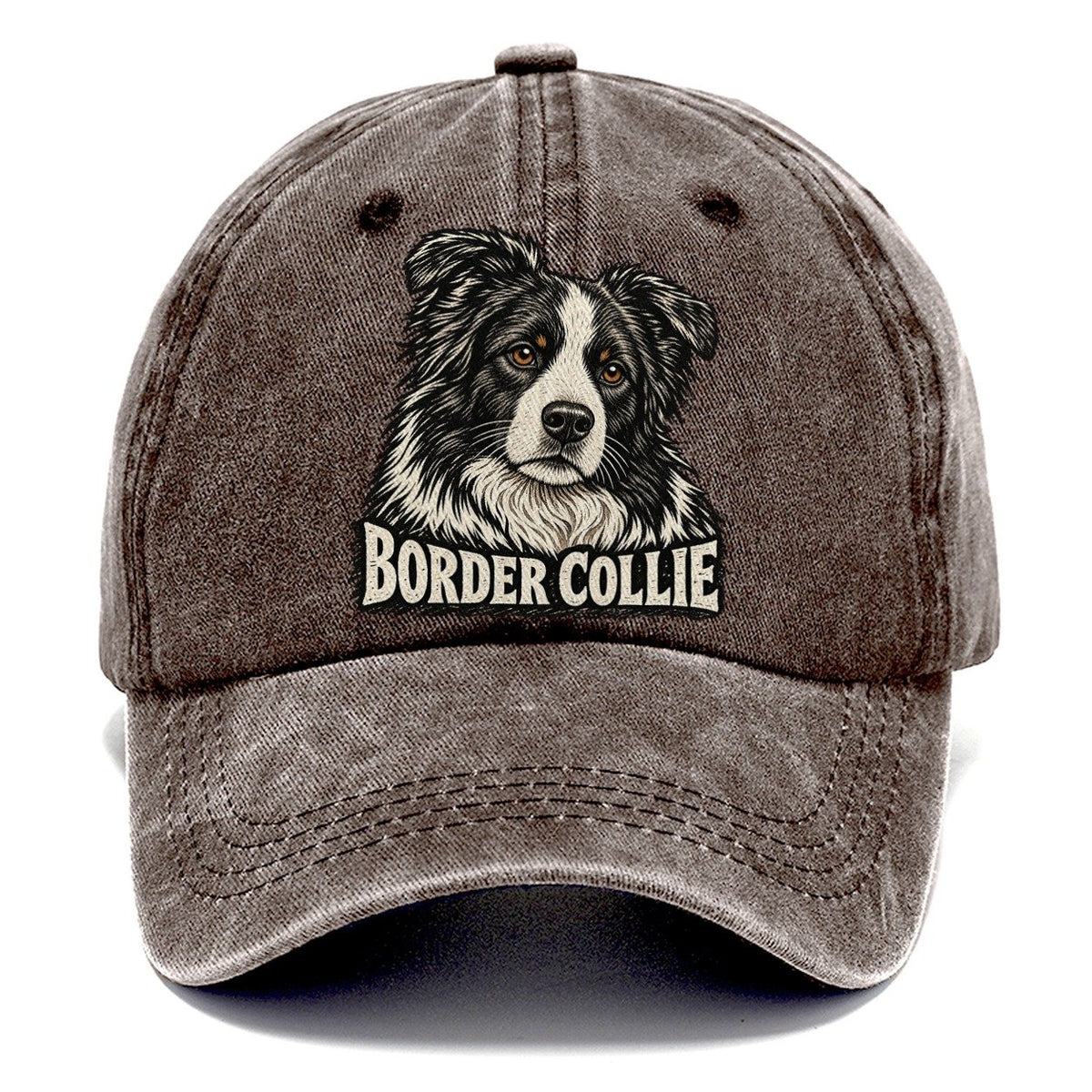 Border Collie Portrait Classic Cap – Brown