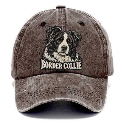 Border Collie Portrait Classic Cap – Brown