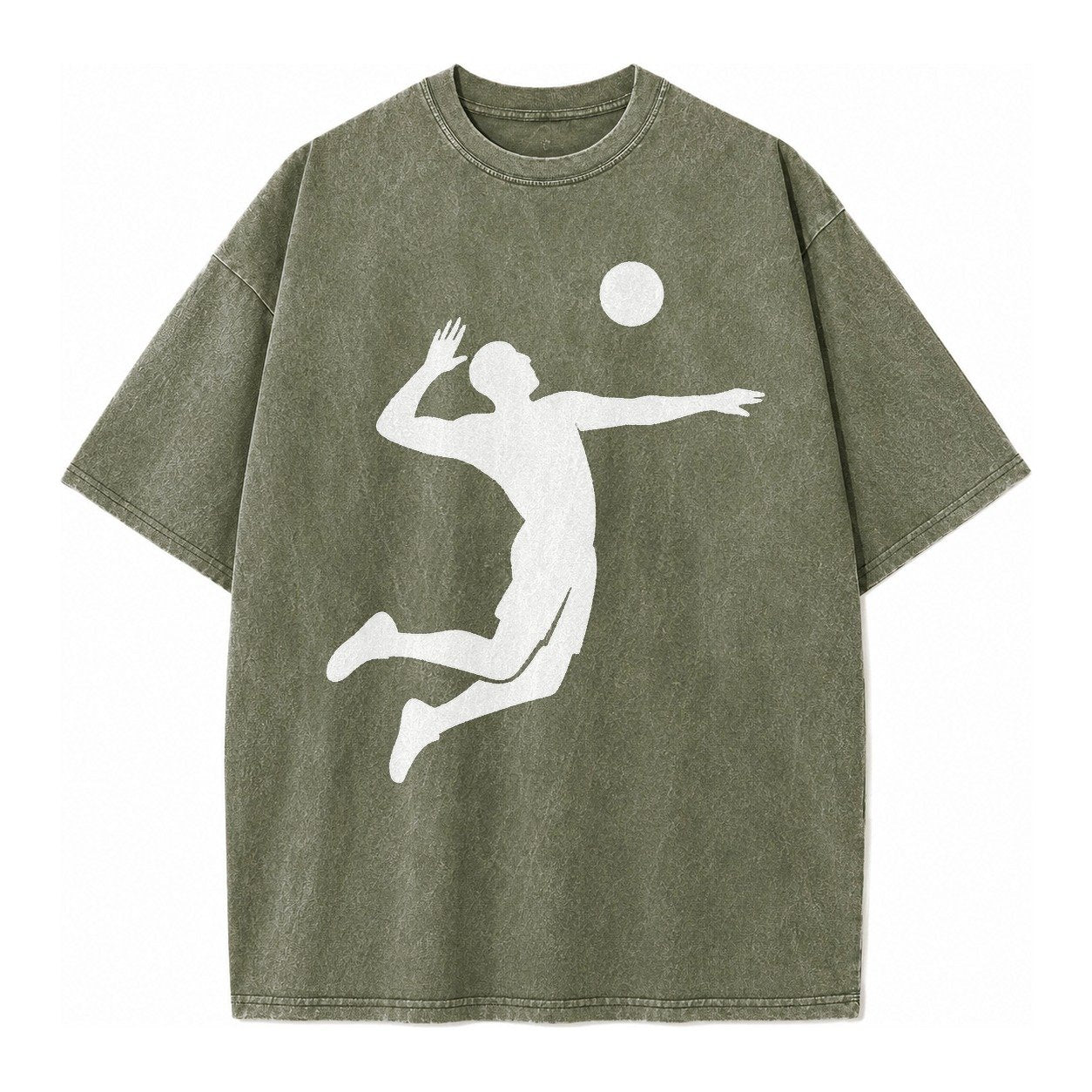 Volleyball Spike Vintage T-shirt – Army Green