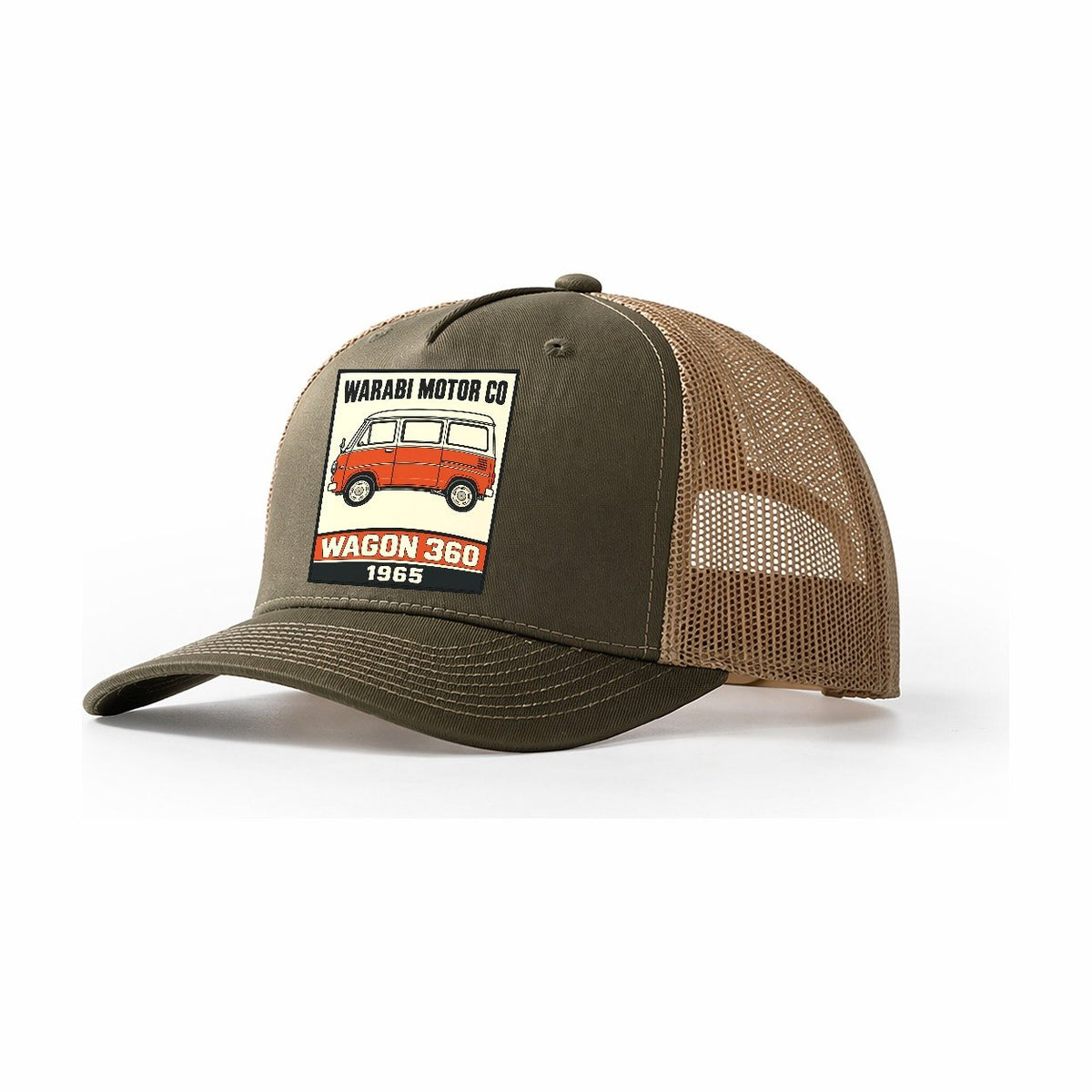 Warabi Wagon Showa Speed Plates Trucker Hat – Olive Khaki