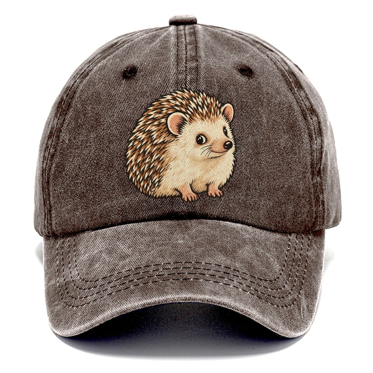 Hedgehog Side Glance Small Pet Logos Classic Cap – Brown