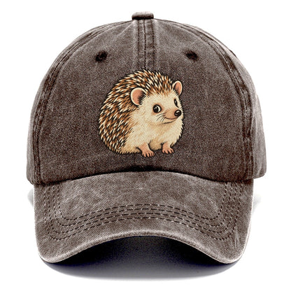 Hedgehog Side Glance Small Pet Logos Classic Cap – Brown