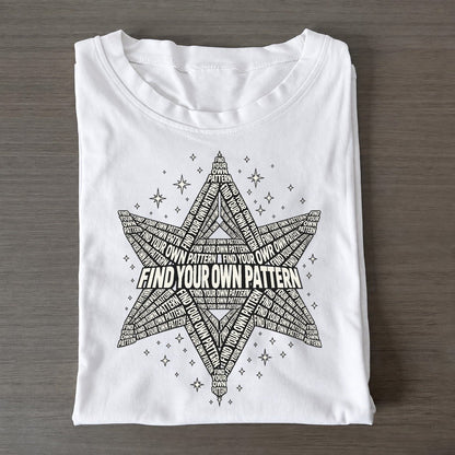 Six Point Night Sky Phrase Silhouette Classic T-shirt – White