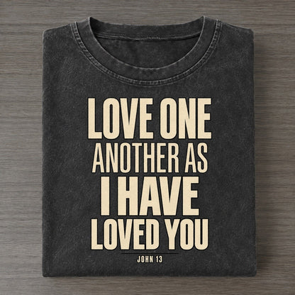Love One Another As Plain Gospel Vintage T-shirt – Black