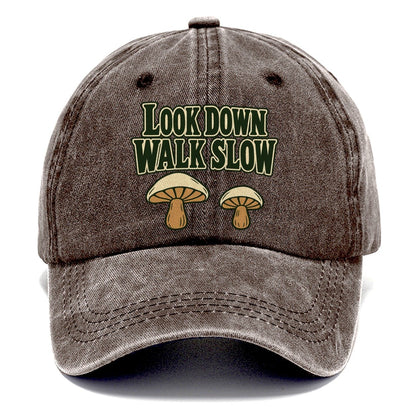 Look Down Walk Slow Foraging And Mycology Classic Cap – Brown