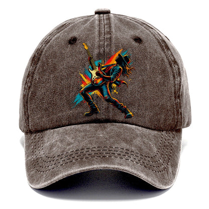 Electric Guitar Icon Music Instruments Classic Cap – Brown