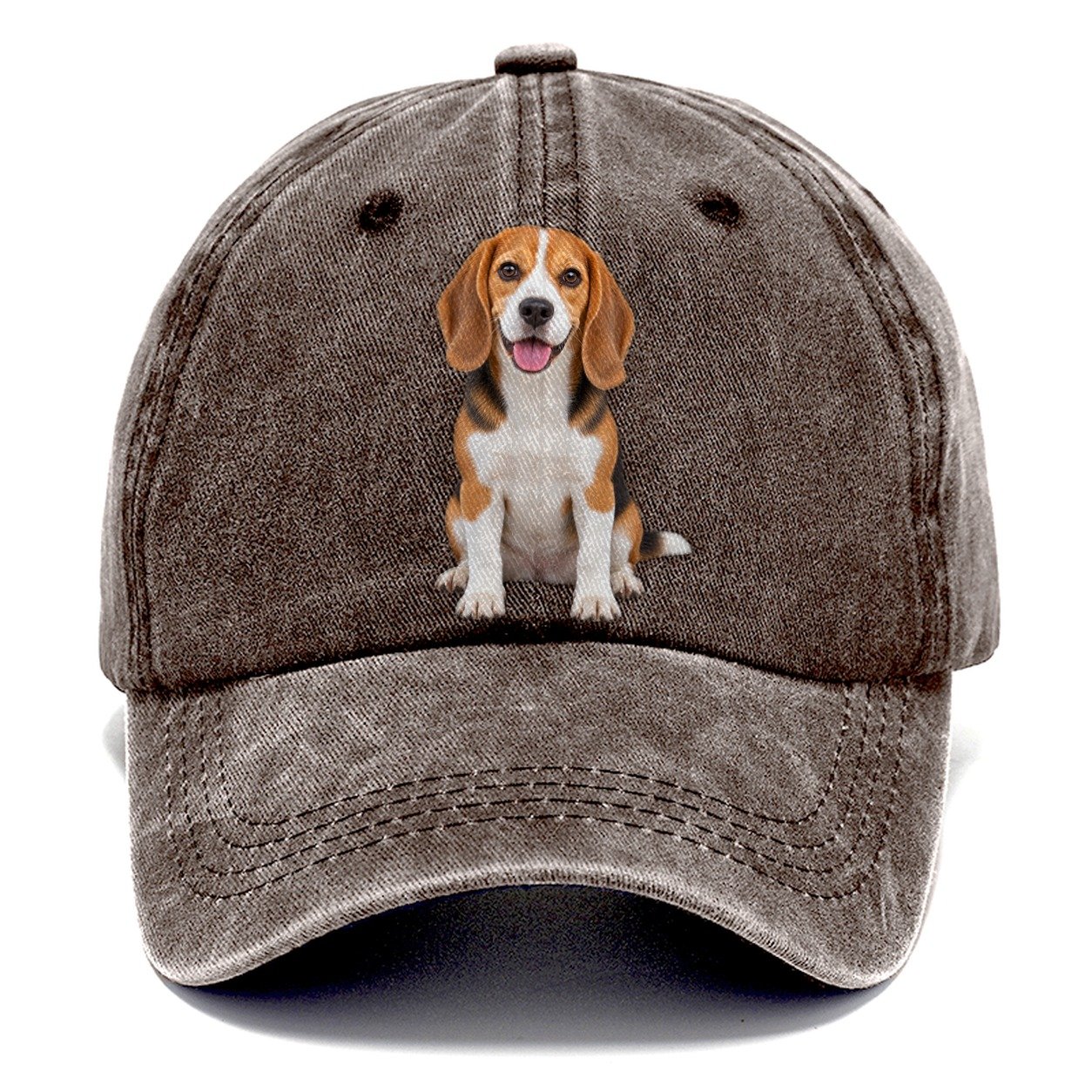 Beagle Sitting Top Breeds Classic Cap – Brown