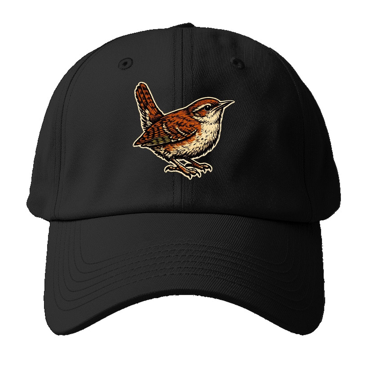 Vintage Wren Baseball Cap – Black