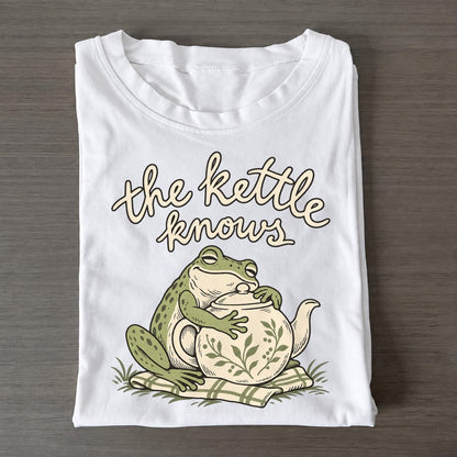 Teapot Keeper Pond Folk Classic T-shirt – White