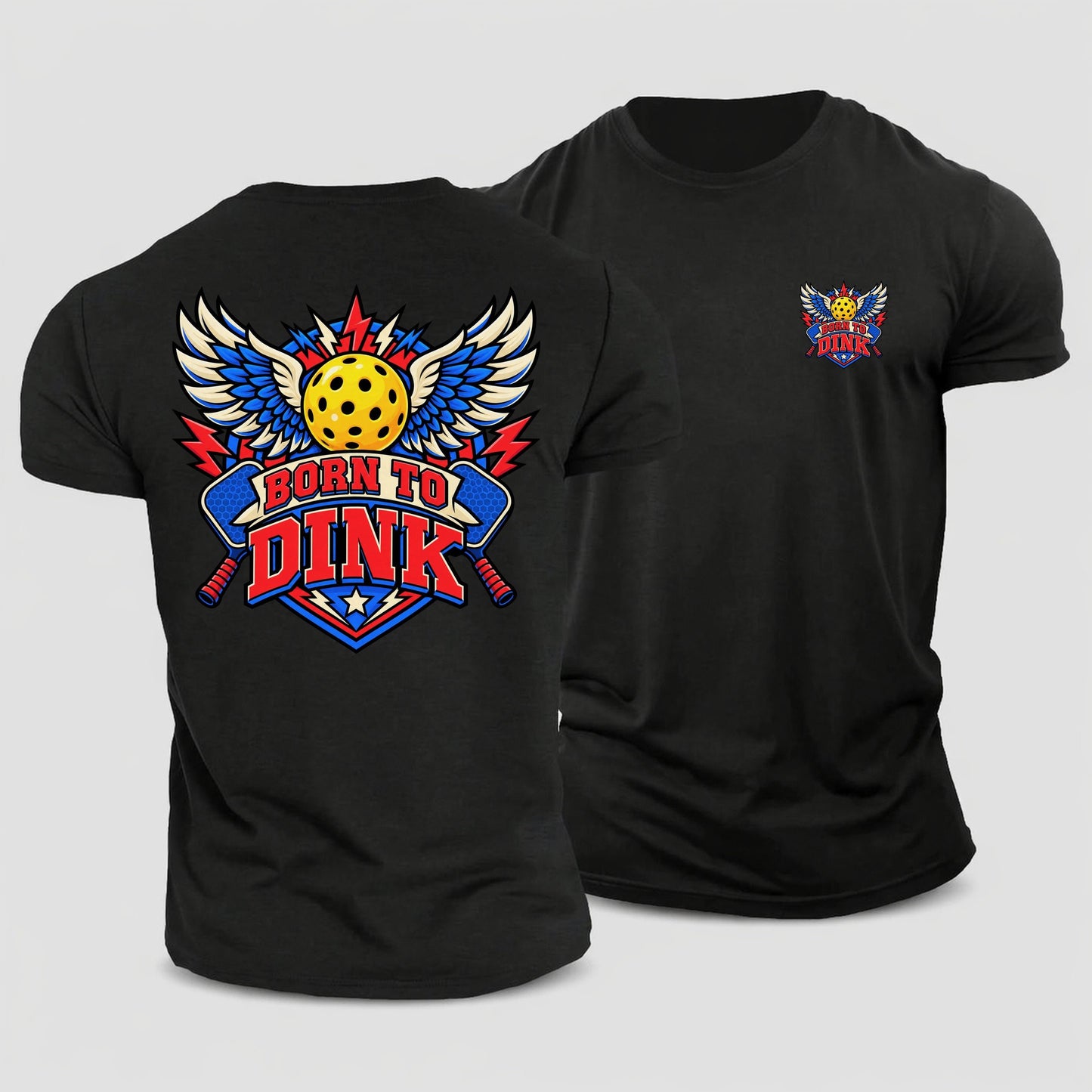Born To Dink Pickleball Life Cotton T-Shirt – Black