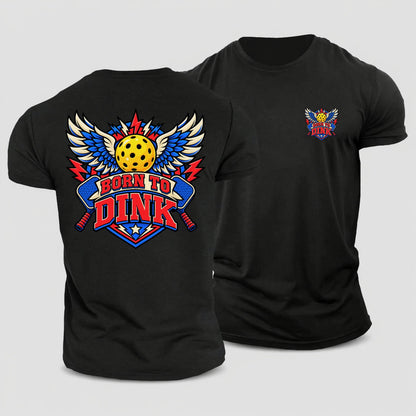 Born To Dink Pickleball Life Cotton T-Shirt – Black