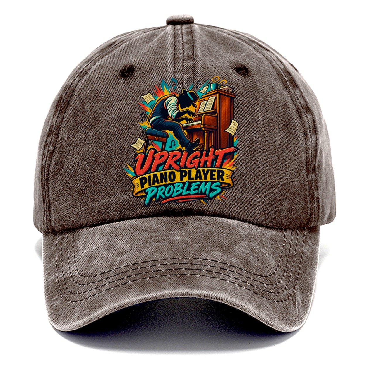 Upright Piano Player Problems Music Instruments Classic Cap – Brown